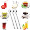 1 Set Spoon Long Handle Coffee Stirrers, Iced Teaspoon Mixing Glass Cocktail Stirring Bar Milkshake Tea Cream Dessert Silverware Spoon, Stainless Steel Mixing Stirring Square Spoons Milkshake Ice Tea view 3