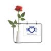 OFFbb-USA Motivation Constellation Love Gemini Artificial Rose Flower Hanging Vases Decoration Bottle, Multicolored, Medium view 1
