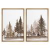 SIGNWIN 2 Piece Framed Canvas Wall Art Nordic Style Abstract Trees Canvas Prints Home Artwork Decoration for Living Room,Bedroom - 24"x36"x2 Panels view 1
