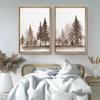 SIGNWIN 2 Piece Framed Canvas Wall Art Nordic Style Abstract Trees Canvas Prints Home Artwork Decoration for Living Room,Bedroom - 24"x36"x2 Panels view 4