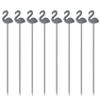 brandname Vivicap 8 Pcs Exquisite Flamingo Handle Cocktail Pick Sruit Insert Bar Wine Glass Decoration Daily Use at Home for Appetizer Watermelon Cherry Sandwich Dessert Fruit Side Dish, Ancient tin view 1