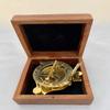 Vimal Nautical 4 Inch West London Vintage Style Brass Compass Sandal in a Wooden Presentation Box view 3