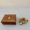 Vimal Nautical 4 Inch West London Vintage Style Brass Compass Sandal in a Wooden Presentation Box view 4