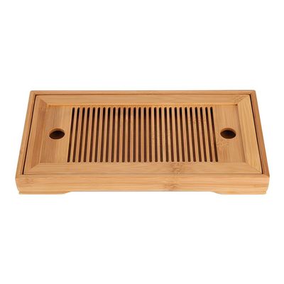 Bamboo Tea Tray Chinese Gongfu Tea Mini Serving Table for Teahouse Home Office Tea Tray, Chinese Kungfu Tea Bamboo Serving Tray for Teahouse Home Office