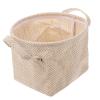Cabilock 1pc Woven Storage Basket Storage Bins with Liner Rustic Wedding Decor Countertop Storage Woven Hamper Rattan Plant Basket Fabric Storage Bin Picnic Flax Jute Bride Apron view 1