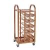 JLXJ Gold Large Umbrella Stand Rack with Wheel, Vintage Metal Canes Walking Sticks Holder for Home Office Patio, Heavy Duty view 1