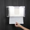 Evron Paper Towel Dispenser Countertop & Wall Mount Clear One-Hand Pull C Fold Z Fold Trifold and Multifold Paper Towel Holder (Simple Snap-on Assemble Before Use) view 2