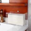 Evron Paper Towel Dispenser Countertop & Wall Mount Clear One-Hand Pull C Fold Z Fold Trifold and Multifold Paper Towel Holder (Simple Snap-on Assemble Before Use) view 3