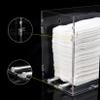 Evron Paper Towel Dispenser Countertop & Wall Mount Clear One-Hand Pull C Fold Z Fold Trifold and Multifold Paper Towel Holder (Simple Snap-on Assemble Before Use) view 4