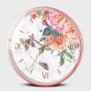 Floral Butterfly Silent Wall Clock, Living Room Bedroom Office Study Tv Cabinet Decorated with Simple Wall Clock, 12 Inch Glass Surface view 2