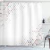 Ambesonne Abstract Shower Curtain, Beam Shape with Geometric 6 Cornered Mosaic Style Futuristic Illustration, Cloth Fabric Bathroom Decor Set with Hooks, 84" Long Extra, Pale Seafoam view 1
