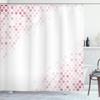 Ambesonne Abstract Shower Curtain, Beam Shape with Geometric 6 Cornered Mosaic Style Futuristic Illustration, Cloth Fabric Bathroom Decor Set with Hooks, 84" Long Extra, Pale Pink view 1