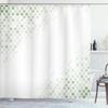 Ambesonne Abstract Shower Curtain, Beam Shape with Geometric 6 Cornered Mosaic Style Futuristic Illustration, Cloth Fabric Bathroom Decor Set with Hooks, 84" Long Extra, Fern Green view 1