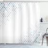 Ambesonne Abstract Shower Curtain, Beam Shape with Geometric 6 Cornered Mosaic Style Futuristic Illustration, Cloth Fabric Bathroom Decor Set with Hooks, 69" W x 75" L, Pale Pink Grey view 1