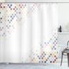 Ambesonne Abstract Shower Curtain, Beam Shape with Geometric 6 Cornered Mosaic Style Futuristic Illustration, Cloth Fabric Bathroom Decor Set with Hooks, 84" Long Extra, Earth Yellow view 1