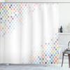 Ambesonne Abstract Shower Curtain, Beam Shape with Geometric 6 Cornered Mosaic Style Futuristic Illustration, Cloth Fabric Bathroom Decor Set with Hooks, 84" Long Extra, Rose Blush view 1