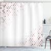 Ambesonne Abstract Shower Curtain, Beam Shape with Geometric 6 Cornered Mosaic Style Futuristic Illustration, Cloth Fabric Bathroom Decor Set with Hooks, 84" Long Extra, Grey Pink view 1