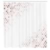 Ambesonne Abstract Shower Curtain, Beam Shape with Geometric 6 Cornered Mosaic Style Futuristic Illustration, Cloth Fabric Bathroom Decor Set with Hooks, 84" Long Extra, Grey Pink view 2