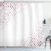 Ambesonne Abstract Shower Curtain, Beam Shape with Geometric 6 Cornered Mosaic Style Futuristic Illustration, Cloth Fabric Bathroom Decor Set with Hooks, 84" Long Extra, Pale Mauve view 1