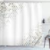Ambesonne Abstract Shower Curtain, Beam Shape with Geometric 6 Cornered Mosaic Style Futuristic Illustration, Cloth Fabric Bathroom Decor Set with Hooks, 84" Long Extra, Sage Green view 1