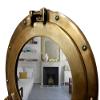Antique Brass Porthole Mirror Aluminum Porthole 15" Wall Hanging Nautical Home Decor view 2
