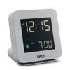 Braun Digital Alarm Clock with Snooze, Negative LCD Display, Quick Set, Crescendo Beep Alarm in Grey, Model BC09G. view 1