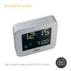 Braun Digital Alarm Clock with Snooze, Negative LCD Display, Quick Set, Crescendo Beep Alarm in Grey, Model BC09G. view 2