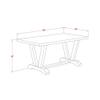 East West Furniture V626FO624-5 5 Piece Dining Room Table Set Includes a Rectangle Dining Table with V-Legs and 4 Black Linen Fabric Upholstered Parson Chairs, 36x60 Inch, Multi-Color view 4