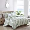 Tommy Bahama - King Comforter Set, Reversible Cotton Bedding with Matching Shams & Bonus Throw Pillows, Super Soft Bedding Set (Kauai Green, King) view 1
