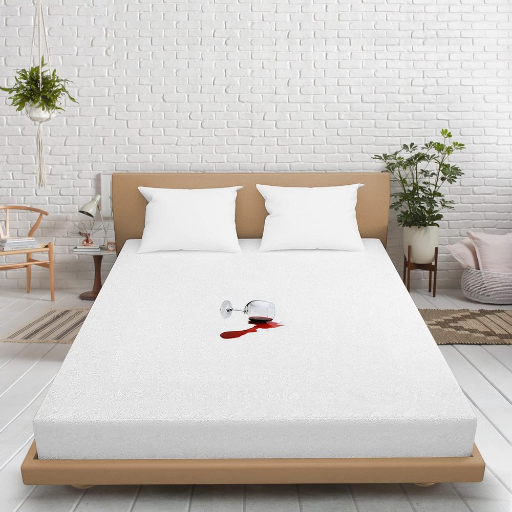Alaskan King Waterproof Terry Cotton Cover - Fitted Sheet Style Breathable Mattress Cover - Terry Cotton Surface [Alaskan King, White] 18 Inch Deep Pocket