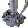 ICE Armor 24.5" Fantasy Collectible Dragon Statue Table Lamp Wrap Around Cross with Fabric Light Shade for Gothic and Medieval Dcor (71792Purple/Green) view 4