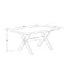East West Furniture X626FO624-7 7 Piece Dining Set Consist of a Rectangle Dining Room Table with X-Legs and 6 Black Linen Fabric Upholstered Chairs, 36x60 Inch, Multi-Color view 4