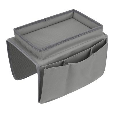 Sofa Armrest Organizer with Cup Holder Tray Chair Arm TV Remote Holder for Recliner Couch Armchair Caddy Bedside Storage Pockets Bag for Cellphone Tablet Book Magazines Drinks Holder Pouch