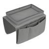 Sofa Armrest Organizer with Cup Holder Tray Chair Arm TV Remote Holder for Recliner Couch Armchair Caddy Bedside Storage Pockets Bag for Cellphone Tablet Book Magazines Drinks Holder Pouch view 1
