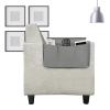 Sofa Armrest Organizer with Cup Holder Tray Chair Arm TV Remote Holder for Recliner Couch Armchair Caddy Bedside Storage Pockets Bag for Cellphone Tablet Book Magazines Drinks Holder Pouch view 2