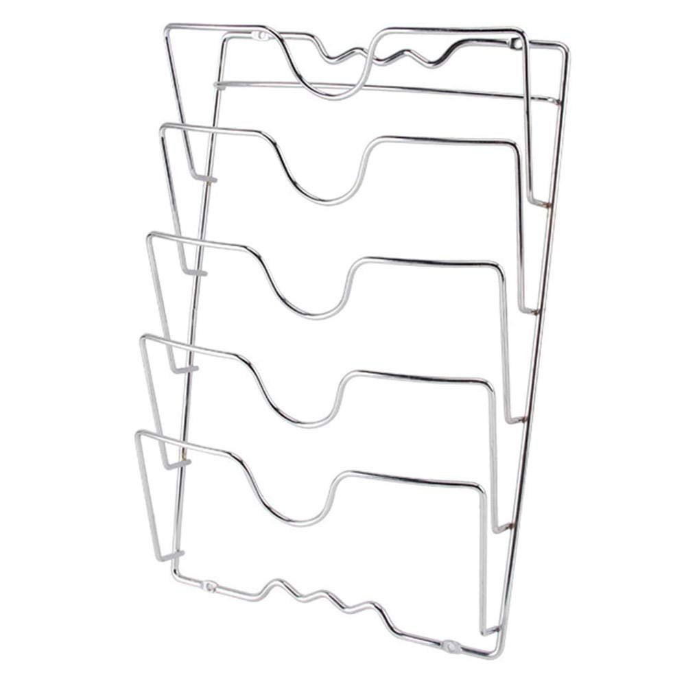 5-layer wall hanging pot cover, kitchen utensils, lid organizer, pot frame, made of iron