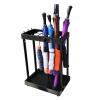 Umbrella Racks Modern Metal Free-Standing Umbrella Stand Umbrella Holder, Multi-Functional Support Storage Rack for Hotels, 8 Holes and 11 Hooks and Removable Chassis (Color : Black) view 1