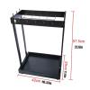 Umbrella Racks Modern Metal Free-Standing Umbrella Stand Umbrella Holder, Multi-Functional Support Storage Rack for Hotels, 8 Holes and 11 Hooks and Removable Chassis (Color : Black) view 2