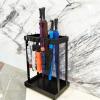 Umbrella Racks Modern Metal Free-Standing Umbrella Stand Umbrella Holder, Multi-Functional Support Storage Rack for Hotels, 8 Holes and 11 Hooks and Removable Chassis (Color : Black) view 3