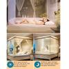005 Simple 4 Corners Post Curtain Bed Canopy Bed Frame Canopies Net, Mosquito Nets with Stick Hook,Finest Holes, Canopy, Insect Screen Easy Installation for Bedroom (Size : 1.8m) view 3