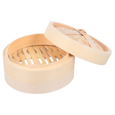 Bamboo Steamer Basket for Kitchen Cooking with Lid