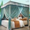 005 4 Corner Post Elegant Mosquito Net Curtain Bed Canopy, Green Bedding Decor Curtain Canopy Netting Canopies, Bedroom Decoration Accessories (Size : 1.8m) view 1