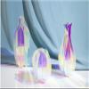 ACFENG Rainbow Acrylic Flower Vase, Iridescent Vase, Acrylic Vase Modern Desktop Decoration for Home Office Wedding (Medium) view 2