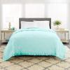 100% Cotton -Queen/Full Size 500 GSM,Soft Fluffy Duvet Insert with Corner Tabs,Baffle Box Stitched Comforter with 2 Pillowshams (3 pc | Sky Blue) view 1