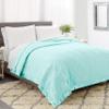 100% Cotton -Queen/Full Size 500 GSM,Soft Fluffy Duvet Insert with Corner Tabs,Baffle Box Stitched Comforter with 2 Pillowshams (3 pc | Sky Blue) view 4