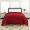 100% Cotton -Oversized King Size 500 GSM,Soft Fluffy Duvet Insert with Corner Tabs,Baffle Box Stitched Comforter with 2 Pillowshams (3 pc | Burgundy) view 1