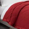 100% Cotton -Oversized King Size 500 GSM,Soft Fluffy Duvet Insert with Corner Tabs,Baffle Box Stitched Comforter with 2 Pillowshams (3 pc | Burgundy) view 3