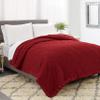 100% Cotton -Oversized King Size 500 GSM,Soft Fluffy Duvet Insert with Corner Tabs,Baffle Box Stitched Comforter with 2 Pillowshams (3 pc | Burgundy) view 4