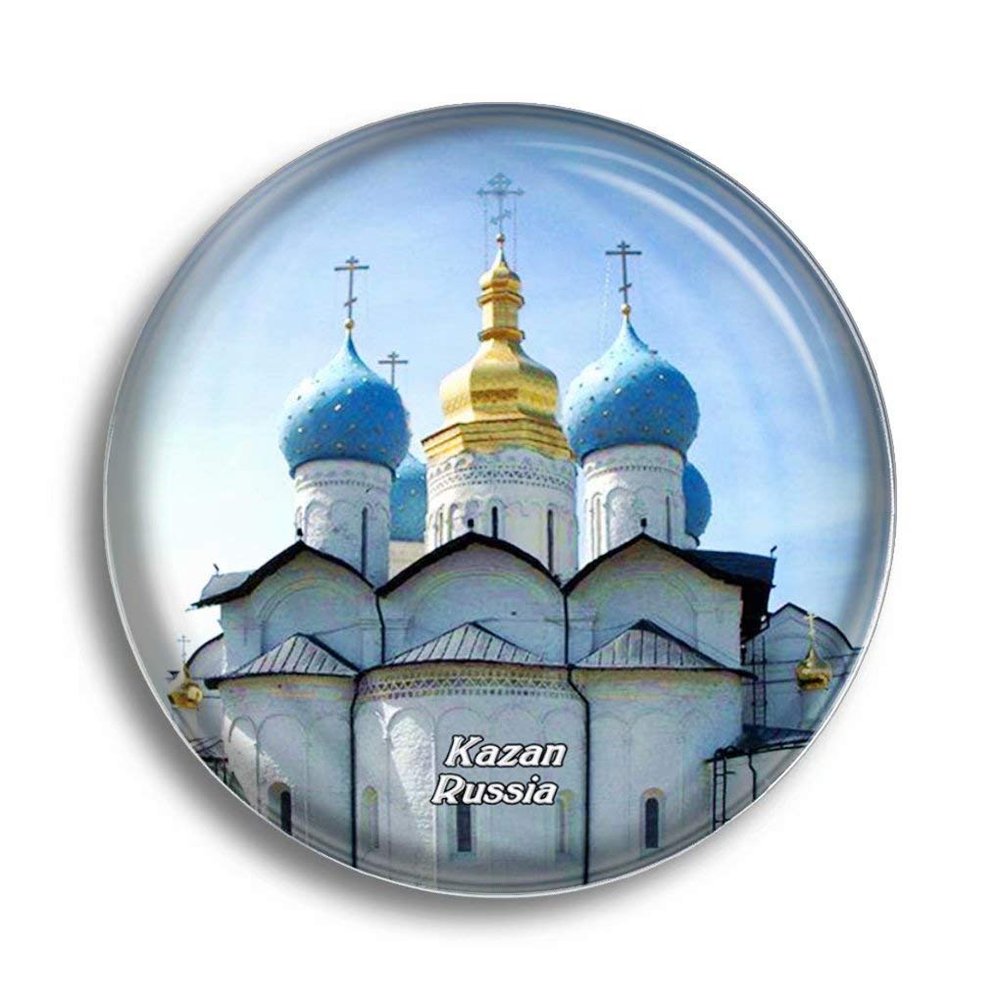 Fridge Magnet Russia Annunciation Cathedral Kazan Glass Magnets for Refrigerator Souvenirs Cute Crystal Magnet Decor for Whiteboard Office Home Gift