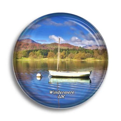 Fridge Magnet UK England Lake Windermere Glass Magnets for Refrigerator Souvenirs Cute Crystal Magnet Decor for Whiteboard Office Home Gift